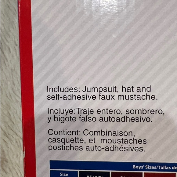 NWT Kids Nintendo Super Mario Costume with Hat small 6/7 - Picture 4 of 6